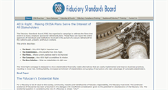 Desktop Screenshot of fiduciarystandardsboard.org