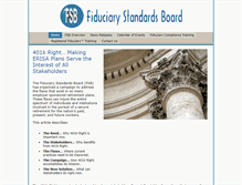 Tablet Screenshot of fiduciarystandardsboard.org